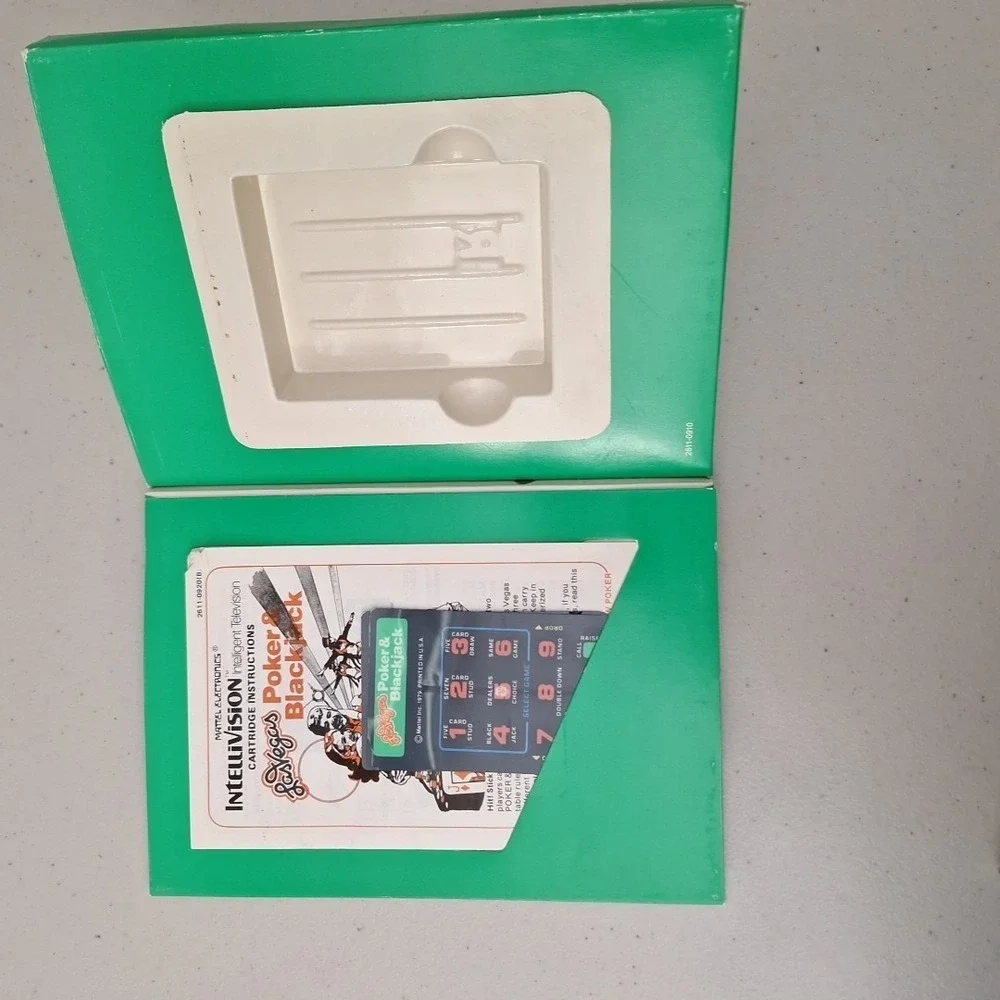 Las Vegas Poker & Blackjack Intellivision 1979 Case Manual Control Cover NO GAME